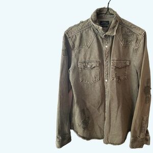 Zara denim shirt jacket 100% cotton